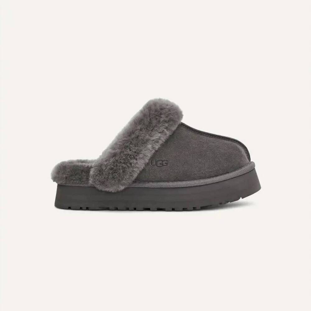 NEW UGG women's disquette slipper in charcoal